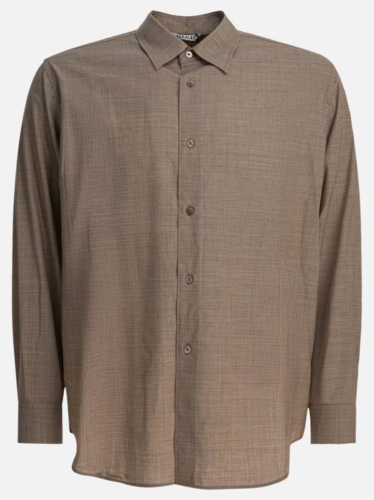 Camicie casual Solid colour  Beige - Auralee Uomo | PLP | VIETTI Online Store 

