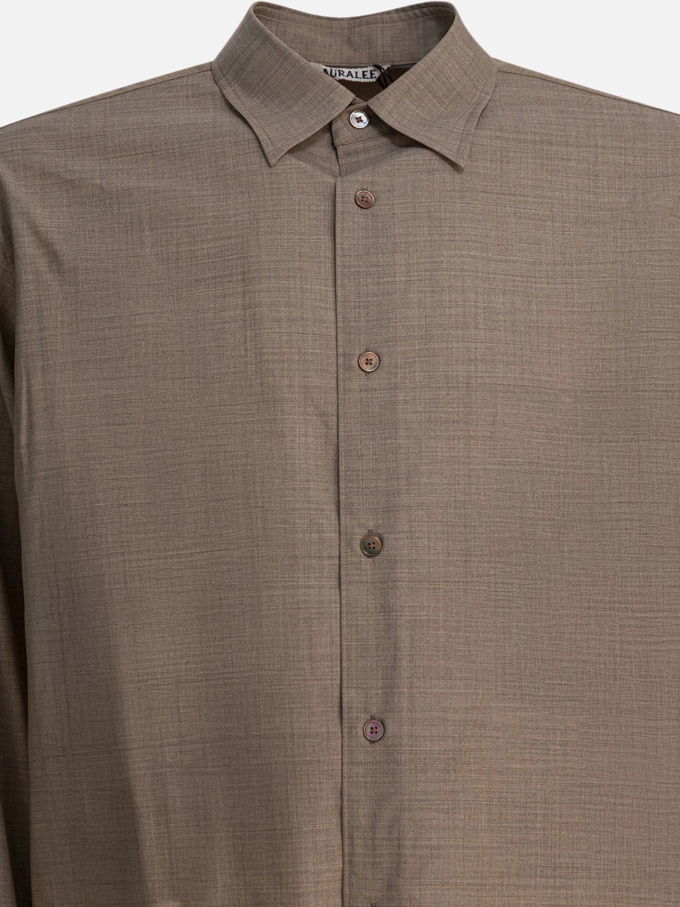 Camicie casual Solid colour  Beige - Auralee Uomo | PDP | VIETTI Online Store | thumbnail_3