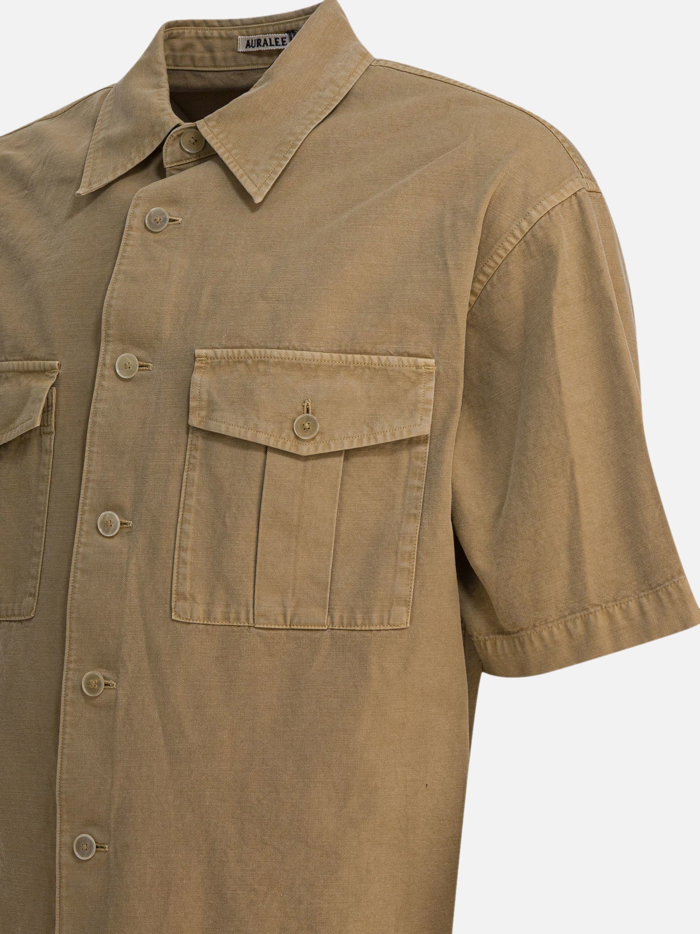 Camicie casual Solid colour  Beige - Auralee Uomo | PDP | VIETTI Online Store | Zoom-Modal_4
