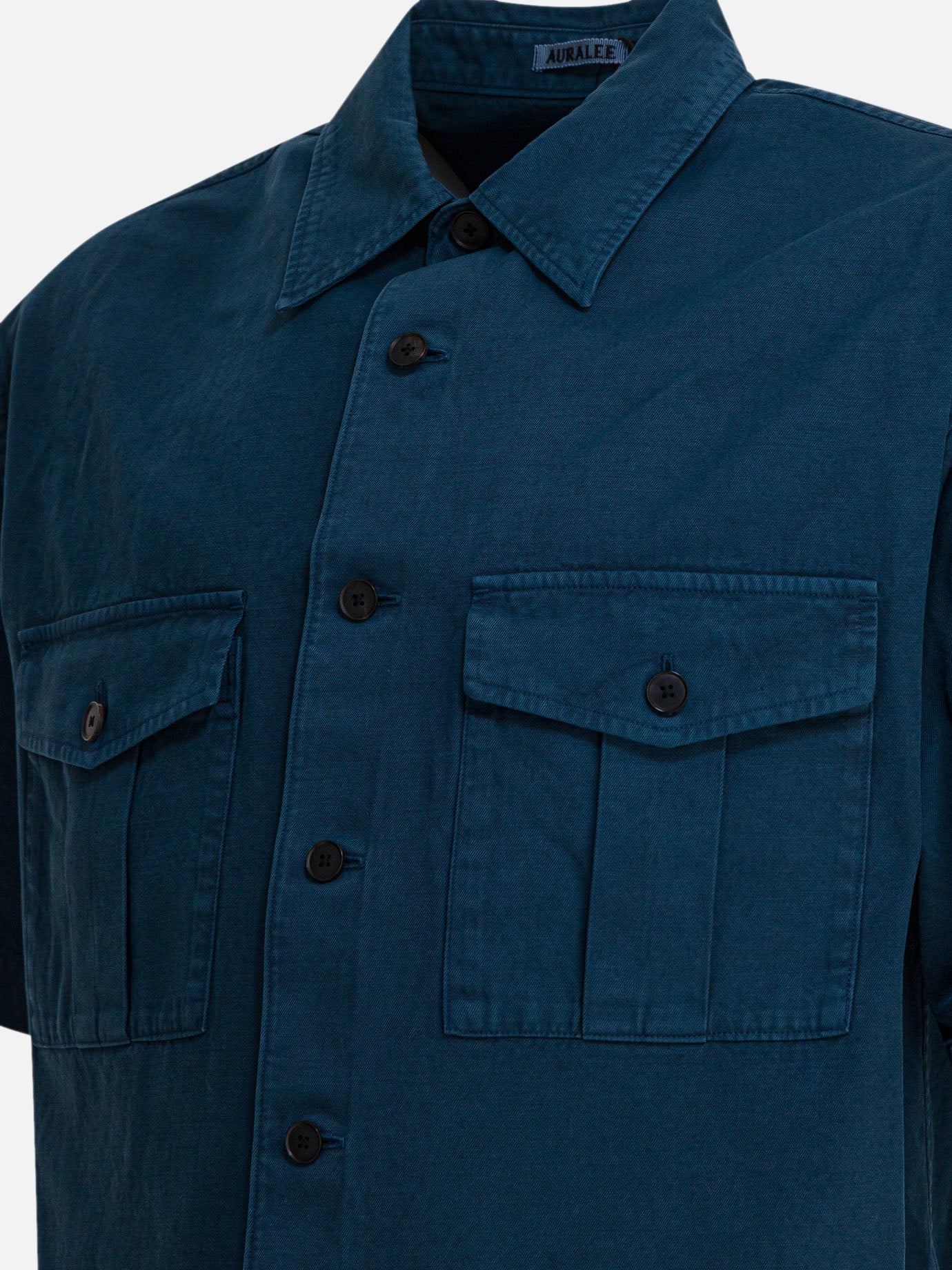 Camicie casual Solid colour  Blu - Auralee Uomo | PDP | VIETTI Online Store | Zoom-Modal_4
