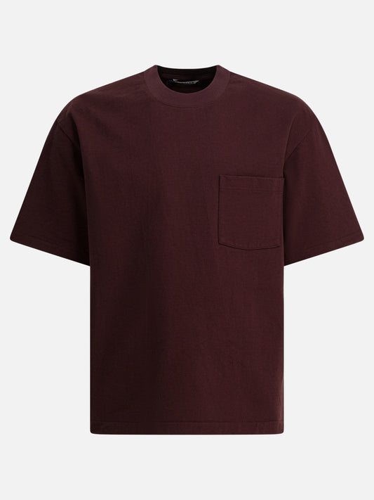 T-shirt girocollo Solid colour  Marrone - Auralee Uomo | PDP | VIETTI Online Store 
