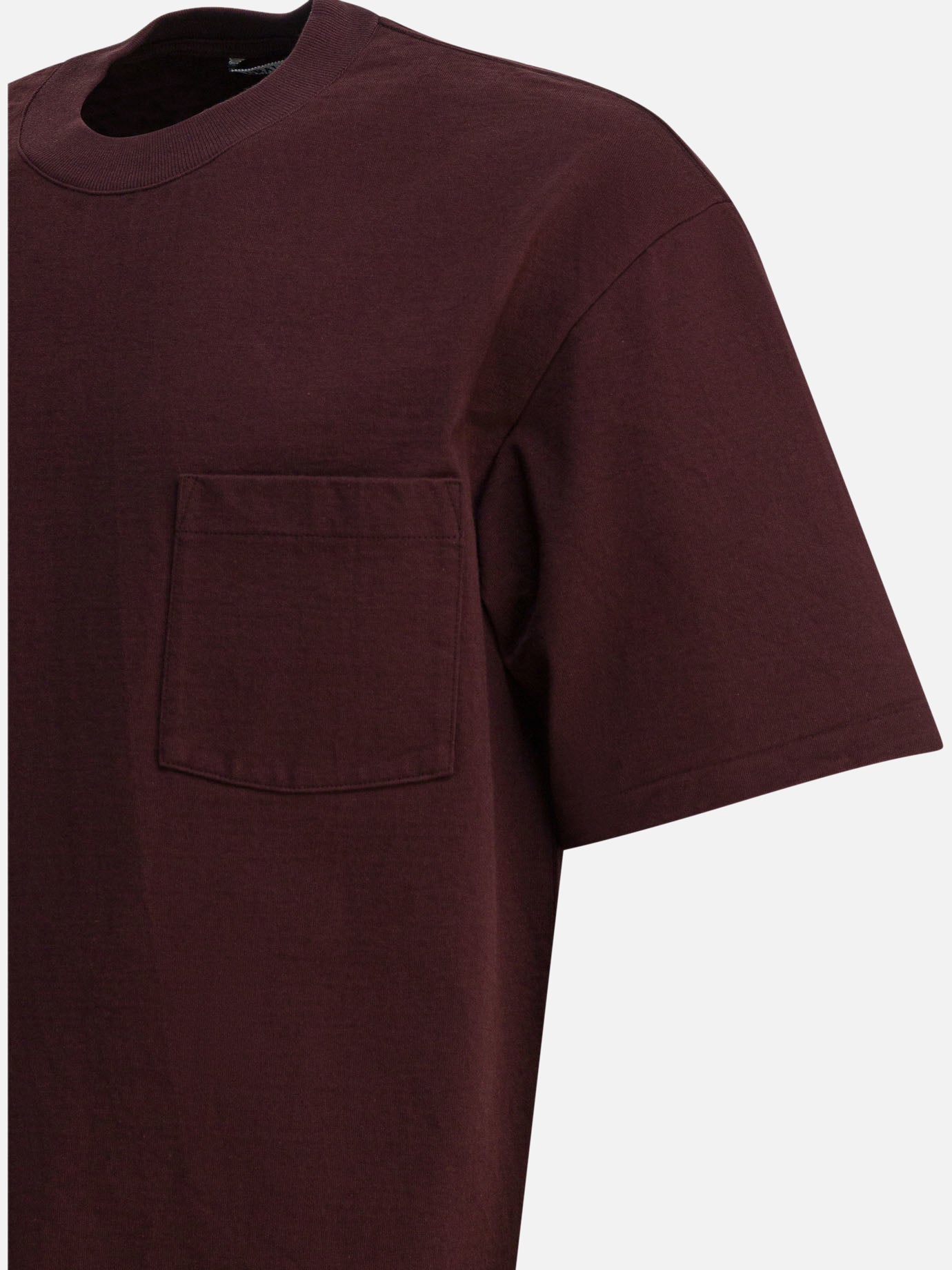 T-shirt girocollo Solid colour  Marrone - Auralee Uomo | PDP | VIETTI Online Store | Zoom-Modal_4
