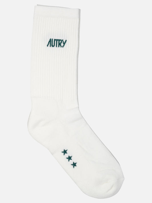 Autry Calze con logo jacquard 16011886_S White 1