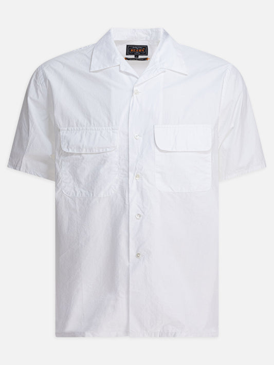 Beams Plus Camp collar shirt 19403075_S White 1
