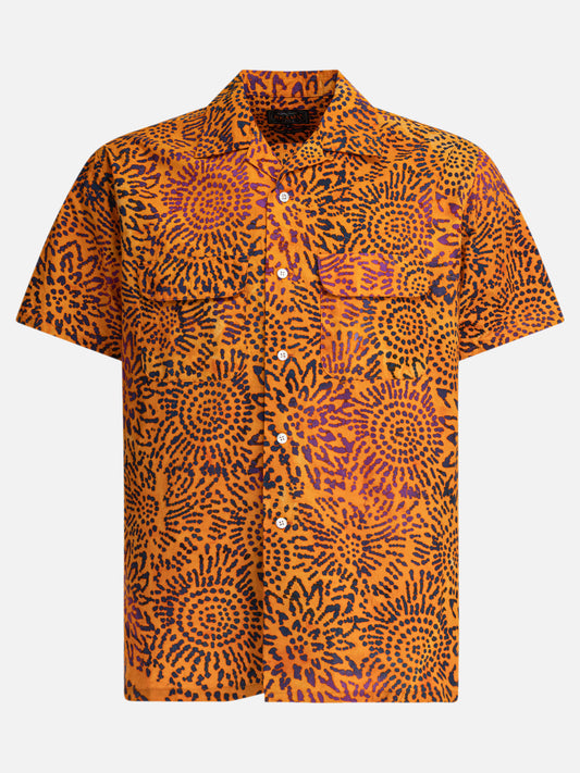 Camicie casual Print  Arancione - Beams Plus Uomo | PLP | VIETTI Online Store 
