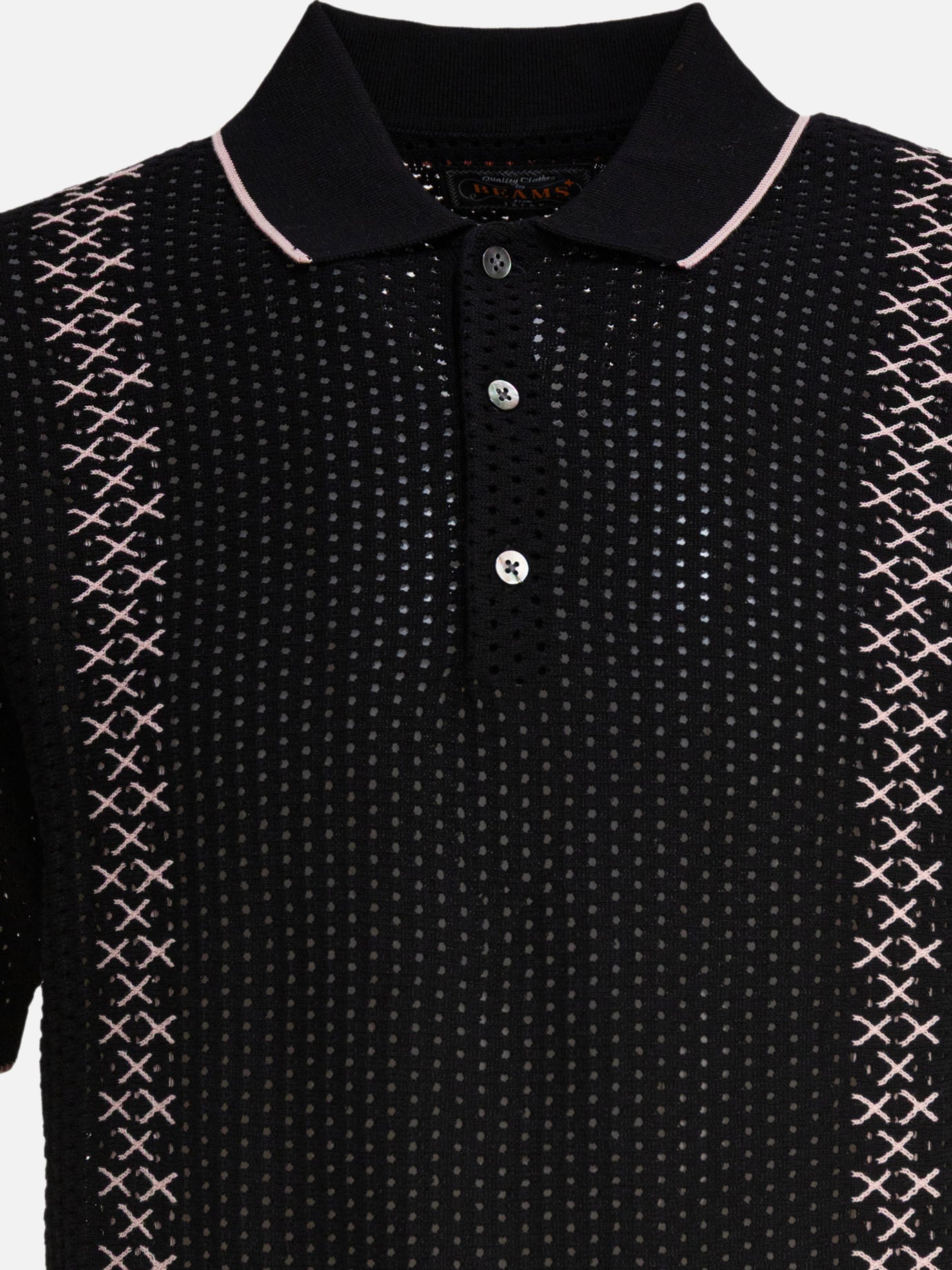 Beams Plus Polo traforata 16180561_S Black thumbnail_3