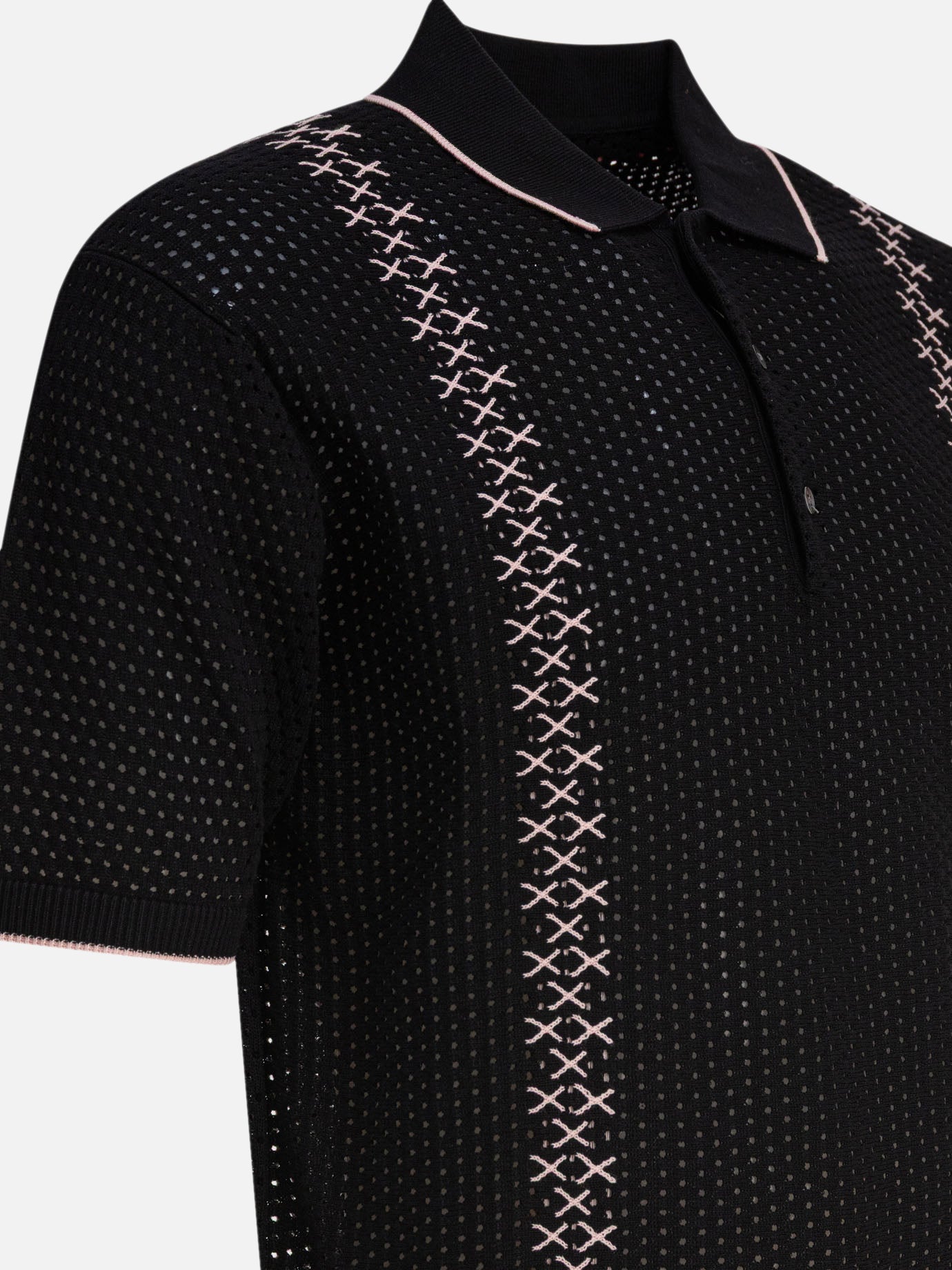 Beams Plus Polo traforata 16180561_S Black thumbnail_4