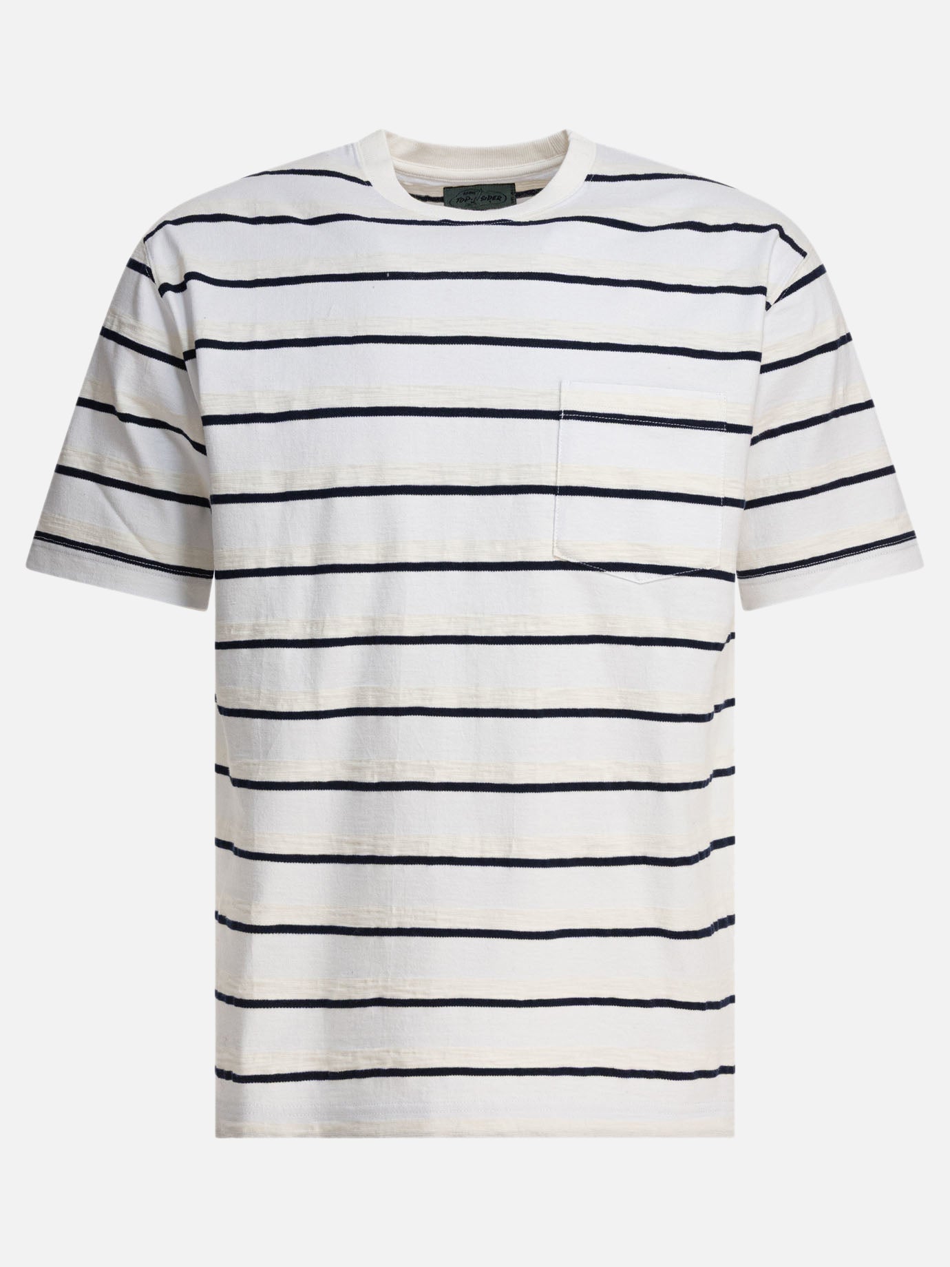 T-shirt girocollo Striped  Bianco - Beams Plus Uomo | PDP | VIETTI Online Store | Zoom-Modal
