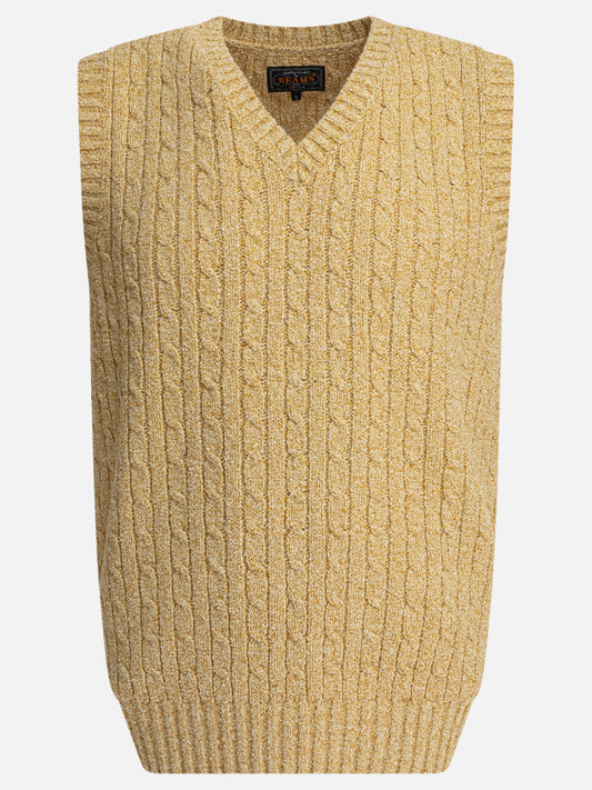 Beams Plus Gilet scollo a V 17314734_S Beige 1
