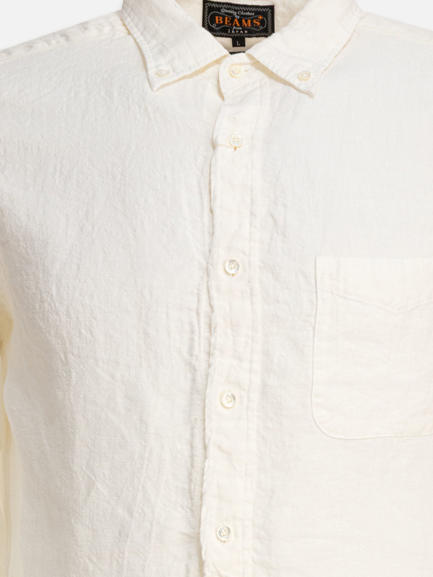 Casual shirts Solid colour  White - Beams Plus Men | PDP | VIETTI Online Store | Zoom-Modal_3
