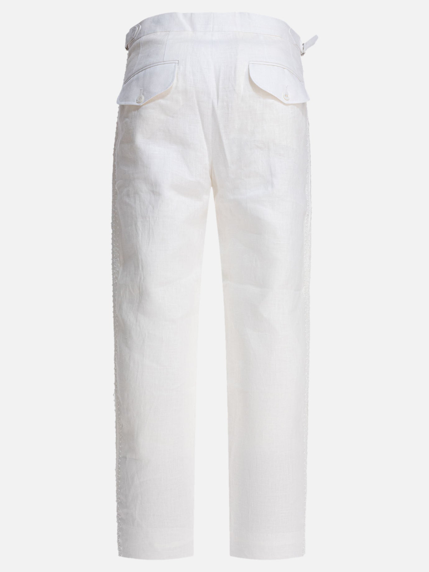 Pantaloni casual Solid colour  Bianco - Bode Uomo | PDP | VIETTI Online Store | Zoom-Modal_2
