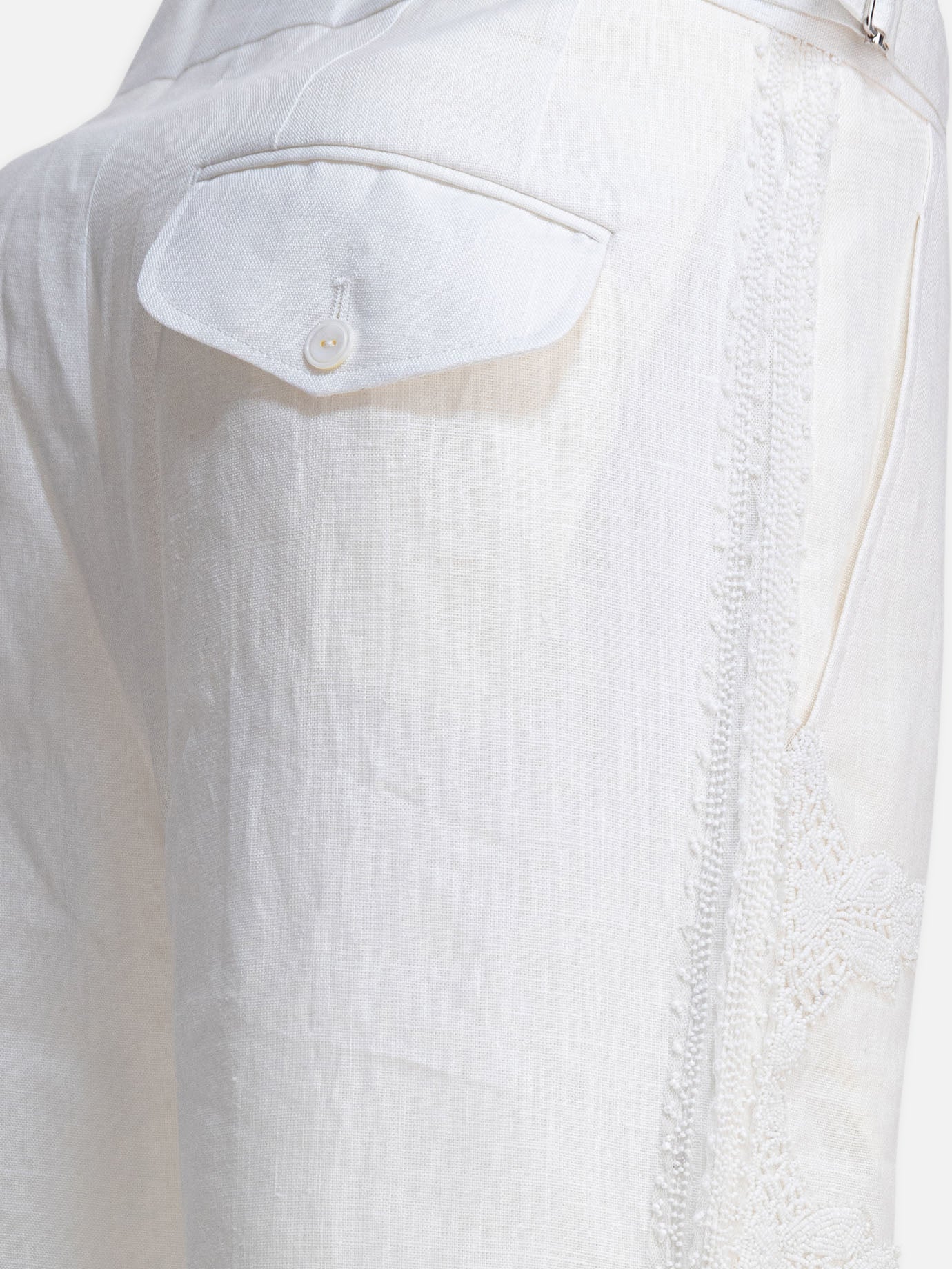 Pantaloni casual Solid colour  Bianco - Bode Uomo | PDP | VIETTI Online Store | thumbnail_4