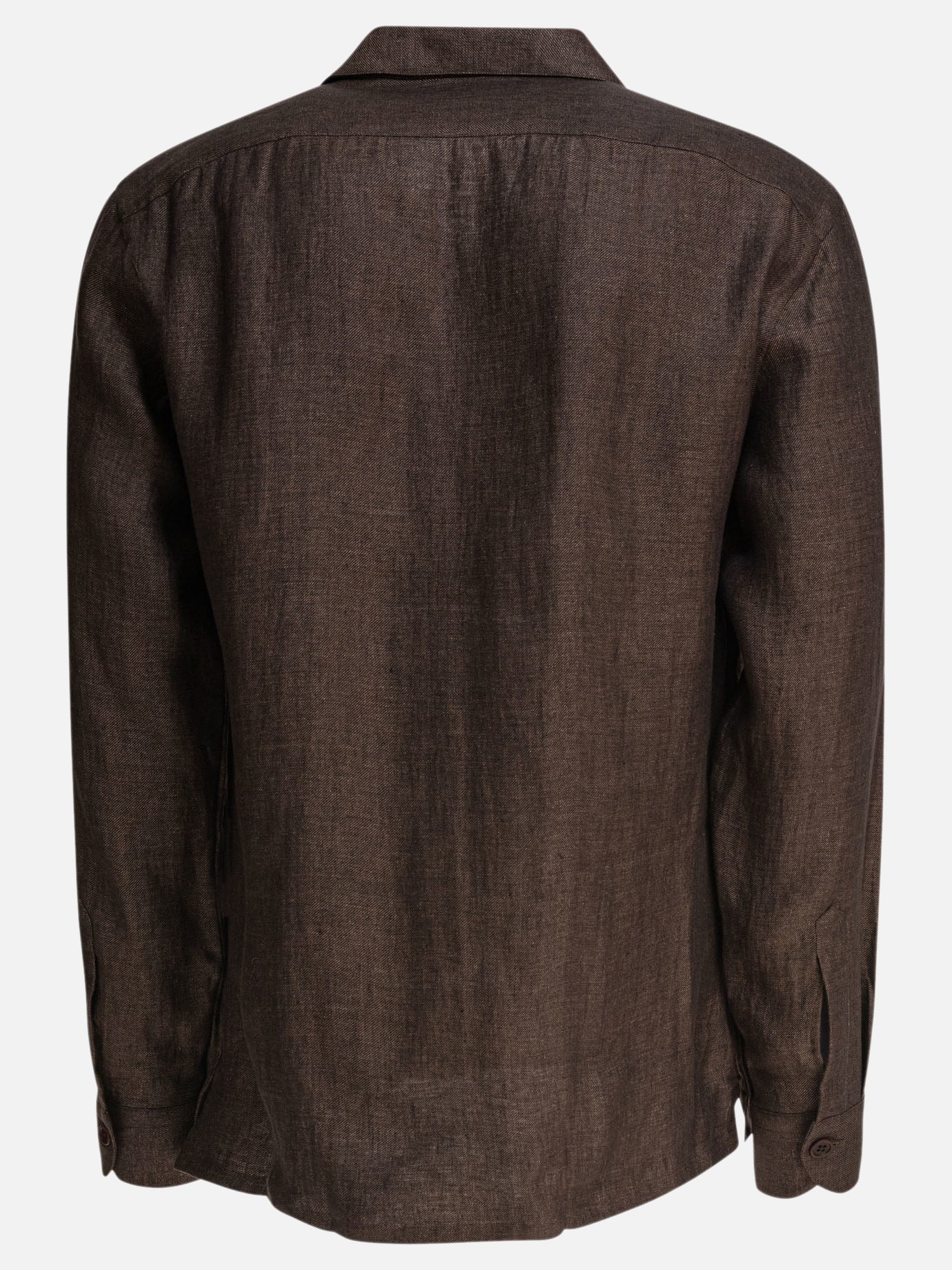 Camicie casual Solid colour  Marrone - Borriello Uomo | PDP | VIETTI Online Store | Zoom-Modal_2
