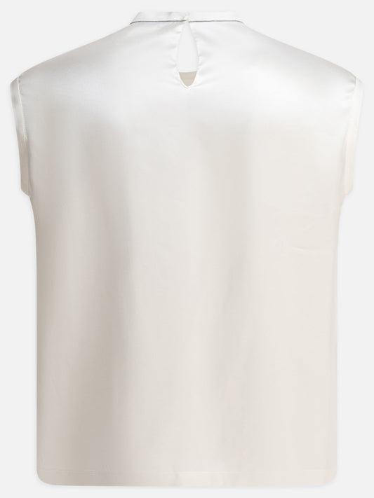 Bluse Solid colour  Bianco - Brunello Cucinelli Donna | PLP | VIETTI Online Store | 2
