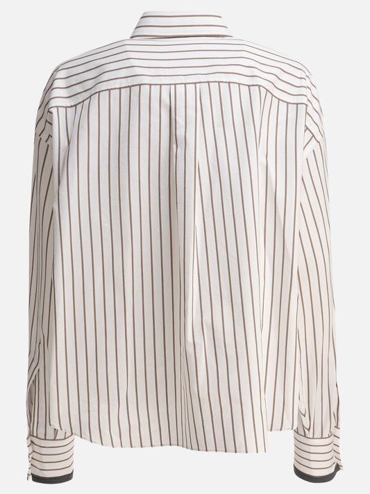 Camicie casual Striped  Bianco - Brunello Cucinelli Donna | VIETTI Online Store | 2
