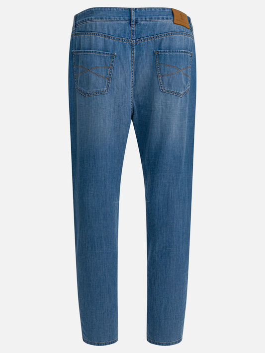Jeans a gamba dritta Denim  Azzurro - Brunello Cucinelli Uomo | PLP | VIETTI Online Store | 2
