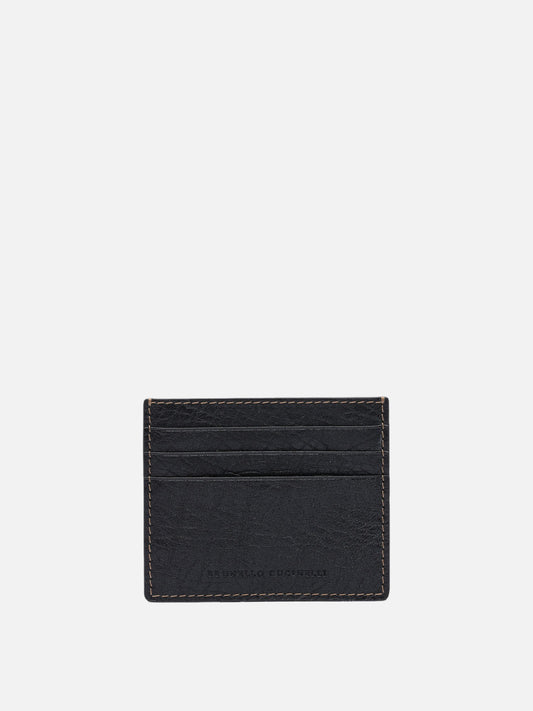 Card holders 100% leather  Black - Brunello Cucinelli Men | PDP | VIETTI Online Store 
