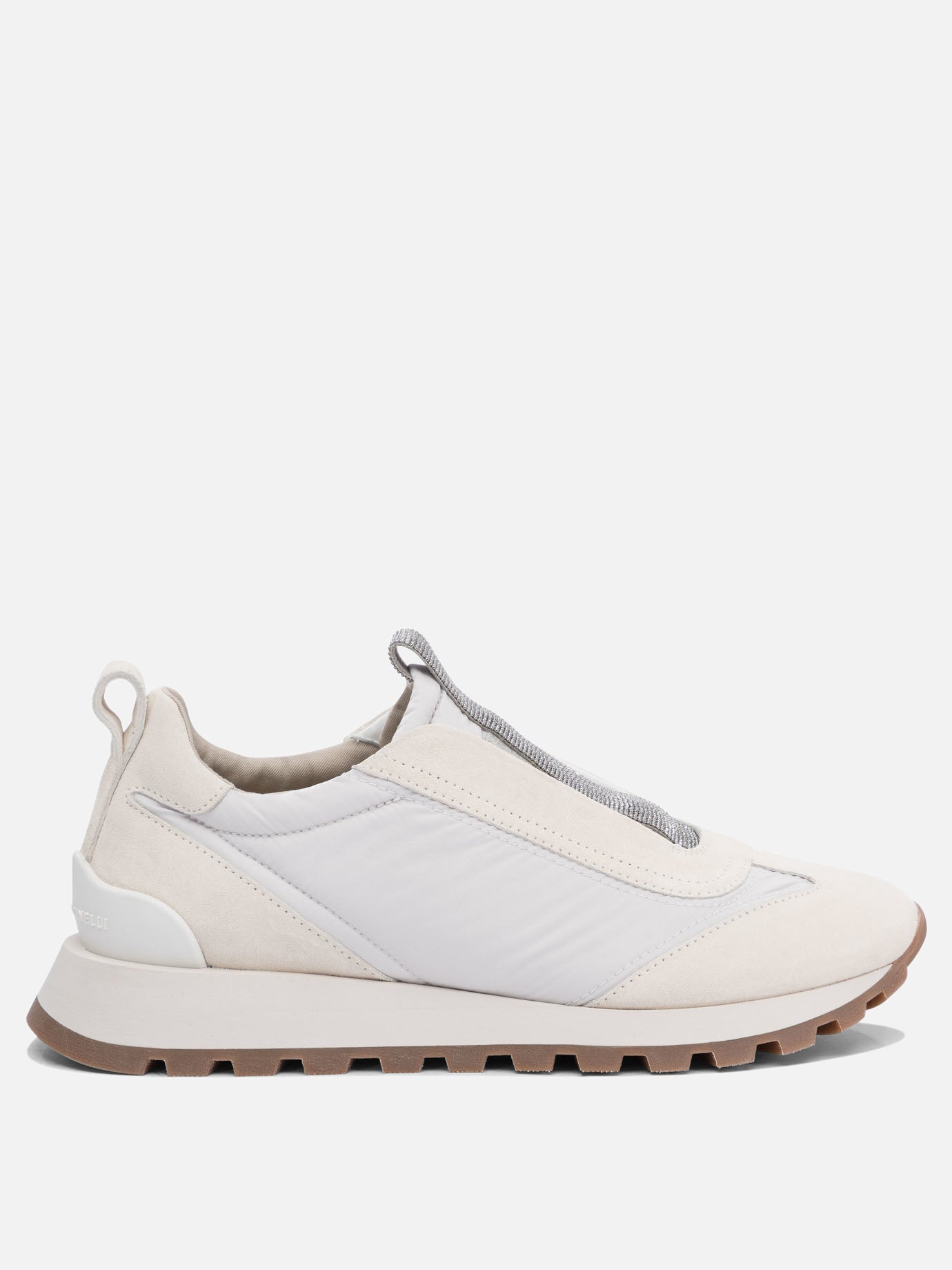 Low top sneakers 100% calf leather - 100% polyurethane  White - Brunello Cucinelli Women | PDP | VIETTI Online Store | thumbnail