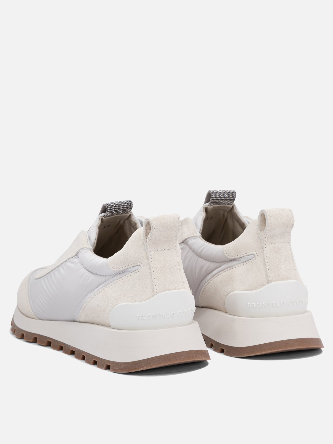 Low top sneakers 100% calf leather - 100% polyurethane  White - Brunello Cucinelli Women | PDP | VIETTI Online Store | Zoom-Modal_4
