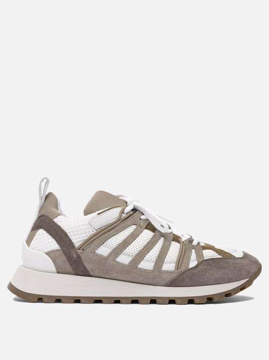 Sneaker basse 70% suede 30% mesh - 100% rubber  Marrone - Brunello Cucinelli Donna | VIETTI Online Store 
