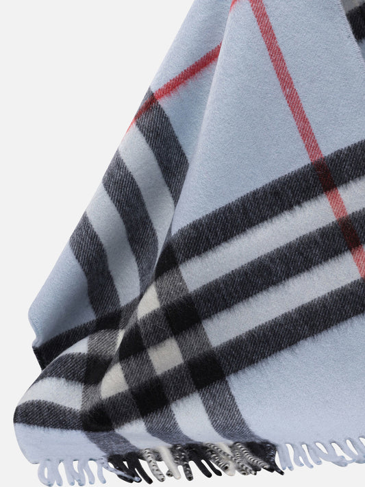 Fringed scarves Check  Light blue - Burberry Men | PDP | VIETTI Online Store | 2
