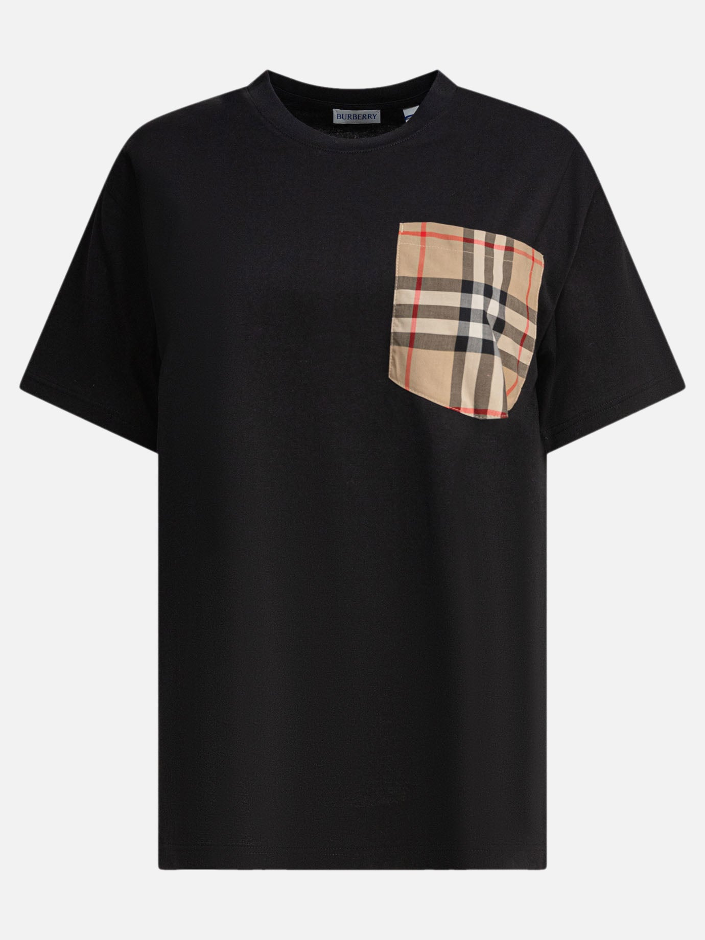 T-shirt girocollo Solid colour  Nero - Burberry Donna | PDP | VIETTI Online Store | Zoom-Modal
