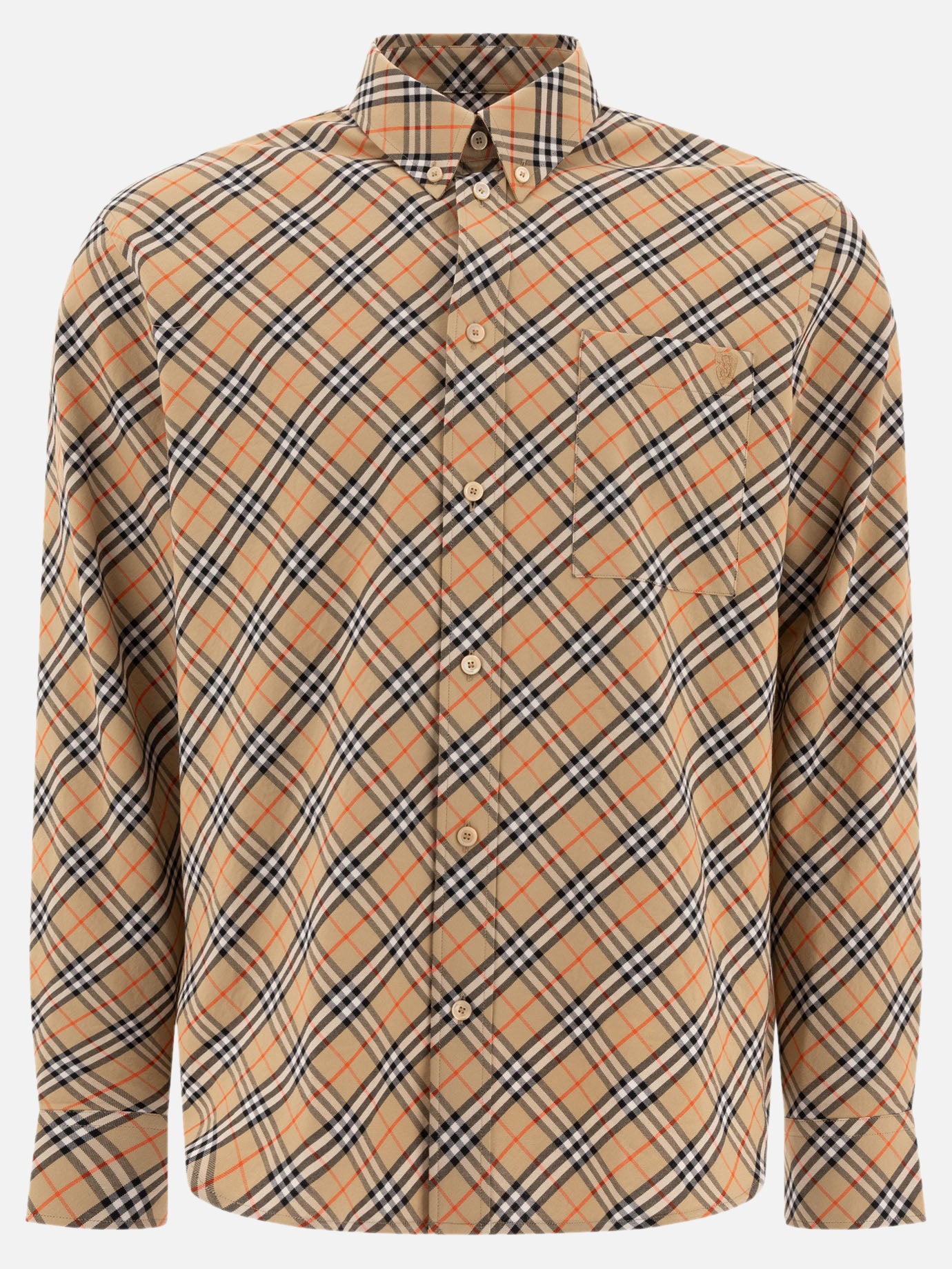 Burberry Cotton Check Shirt 17937121_S Beige thumbnail_1