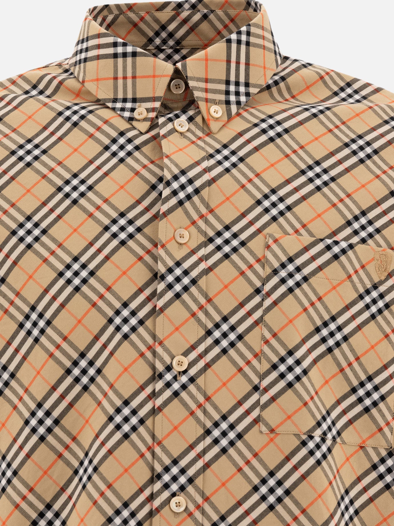 Burberry Cotton Check Shirt 17937121_S Beige thumbnail_3