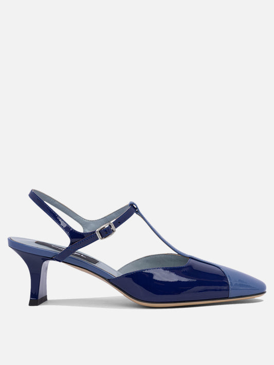 Heeled sandals 100% calf leather - 100% calf  Blue - Carel Women | PLP | VIETTI Online Store 
