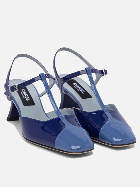Heeled sandals 100% calf leather - 100% calf  Blue - Carel Women | PLP | VIETTI Online Store | 2
