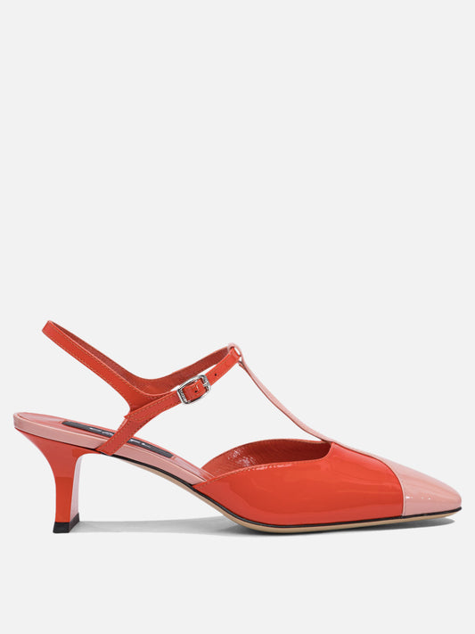Heeled sandals 100% calf leather - 100% calf  Red - Carel Women | PLP | VIETTI Online Store 
