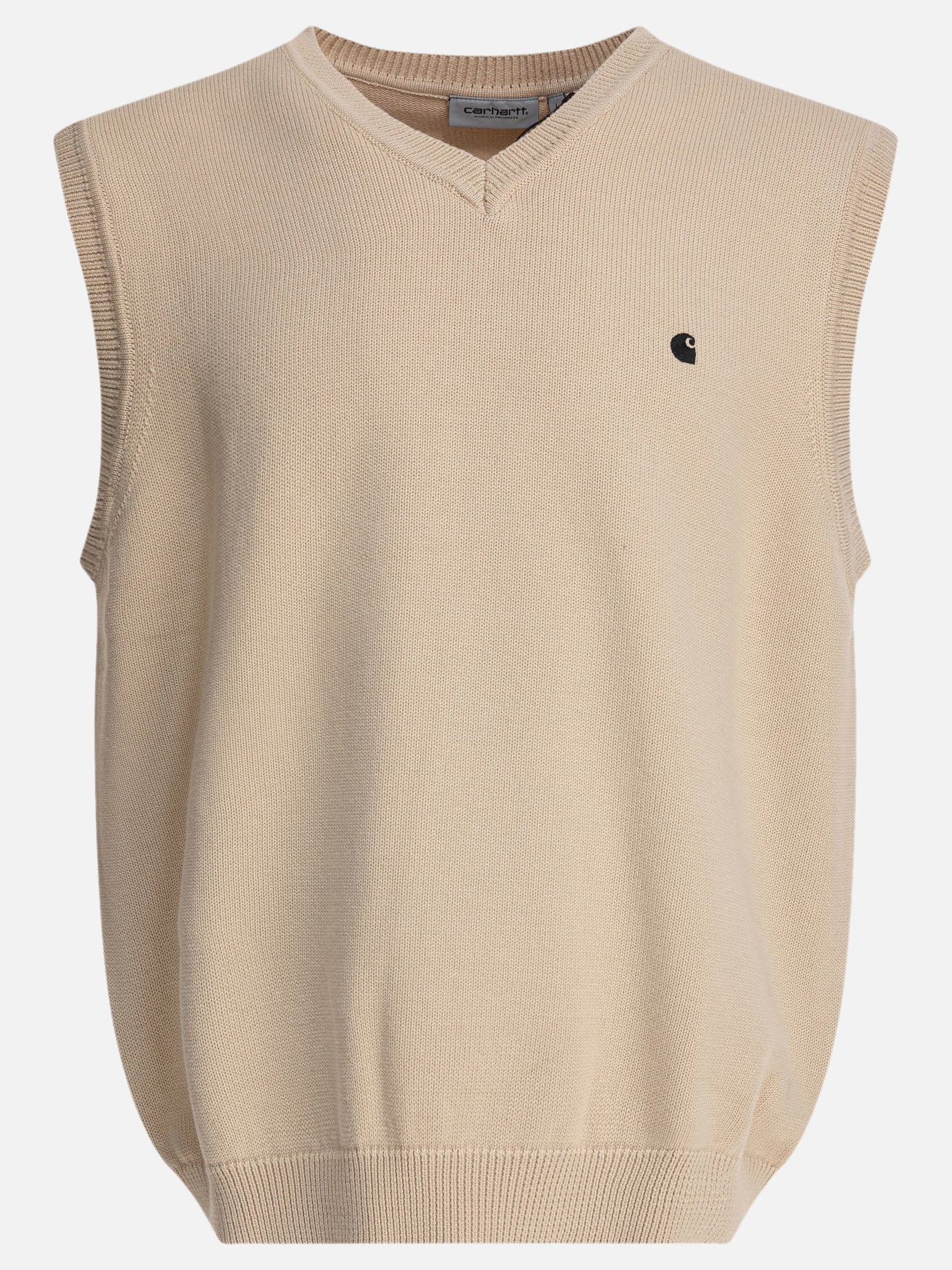 Maglioni scollo a V Logo  Beige - Carhartt WIP Uomo | PDP | VIETTI Online Store | Zoom-Modal
