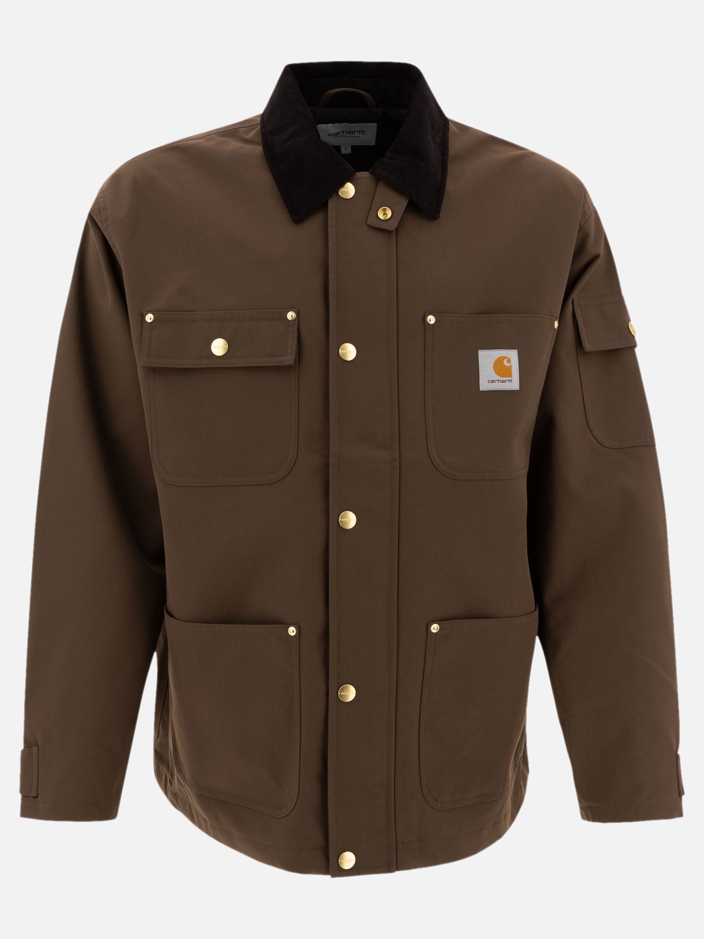 Quilted & Utility Jackets Logo  Brown - Carhartt WIP Men | PDP | VIETTI Online Store | thumbnail