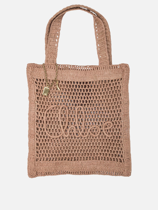 Medium bags Logo  Beige - Chloé Women | PLP | VIETTI Online Store 
