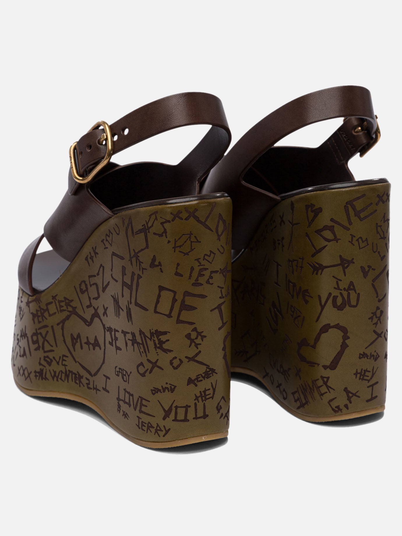 Sandali con tacco 100% leather - 100% leather  Marrone - Chloé Donna | PDP | VIETTI Online Store | thumbnail_4