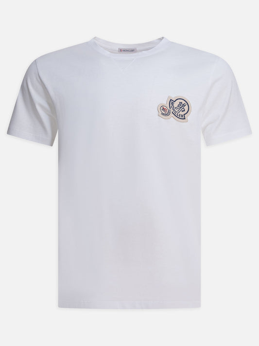 T-shirt girocollo Logo  Bianco - Moncler Uomo | PLP | VIETTI Online Store 
