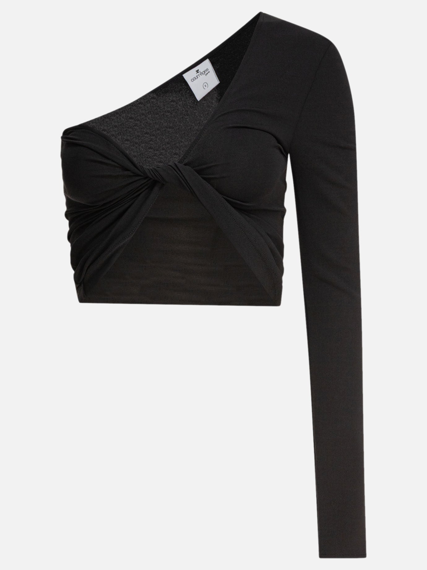 Crop tops Solid colour  Black - Courrèges Women | PDP | VIETTI Online Store | thumbnail