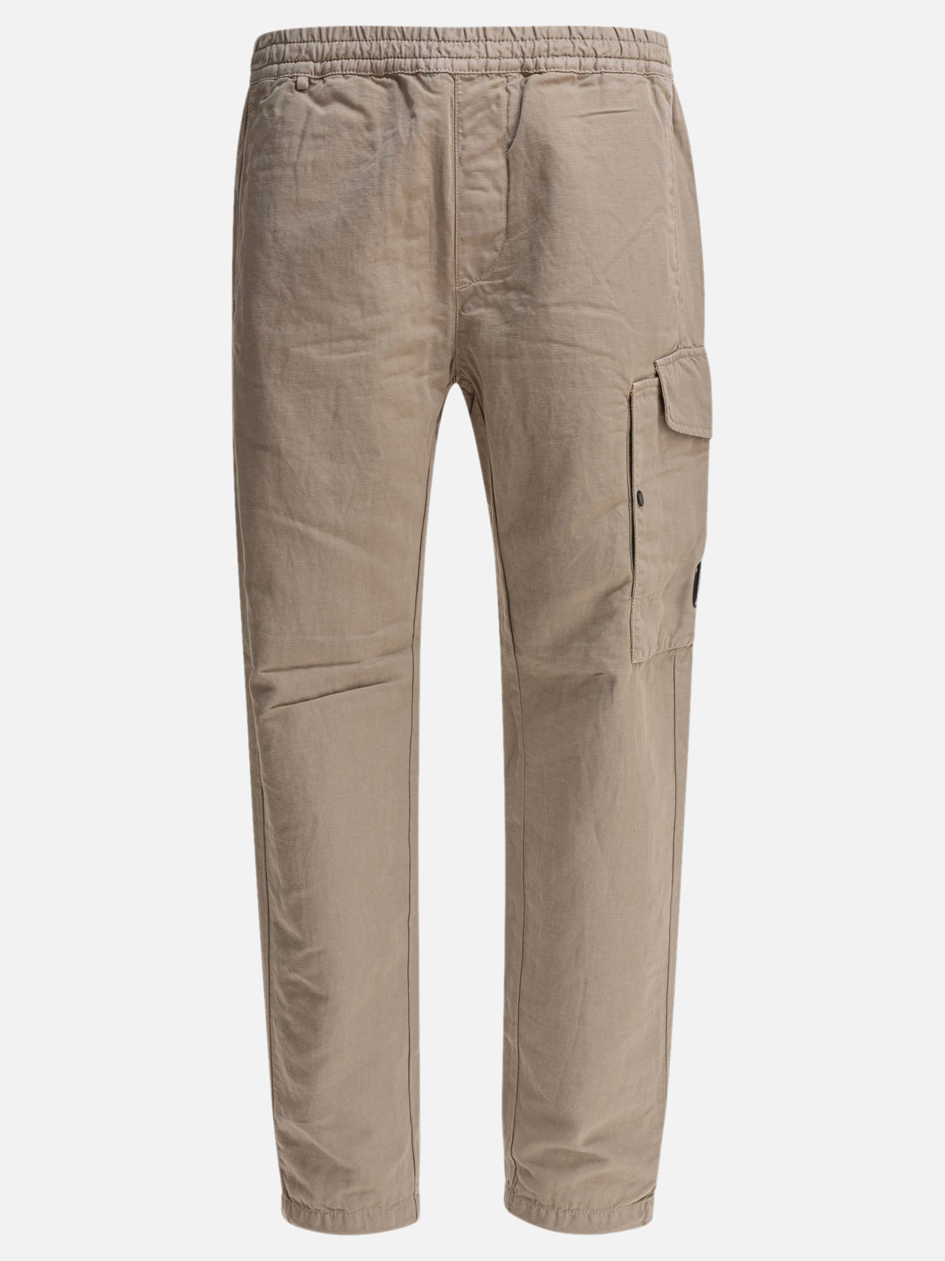 C.P. Company Cotton and linen cargo trousers 15522631_48 Beige thumbnail_1