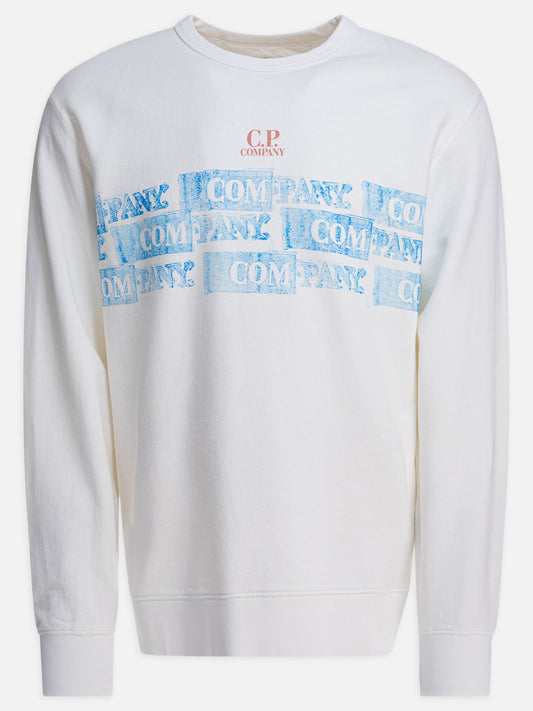 C.P. Company Felpa girocollo con logo 15640015_S White 1