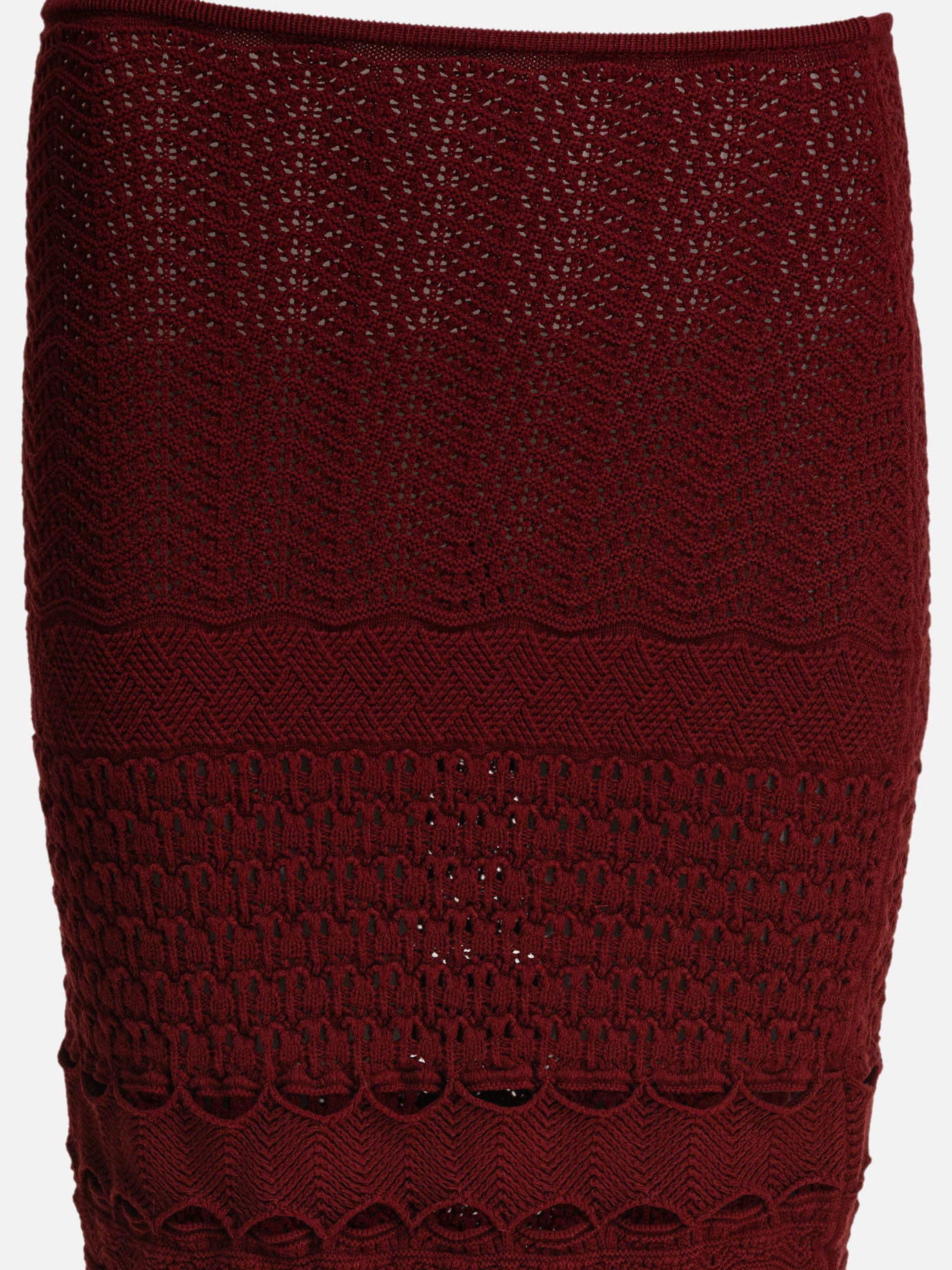 Gonne lunghe Textured knit  Bordeaux - Elie Saab Donna | PDP | VIETTI Online Store | thumbnail_3