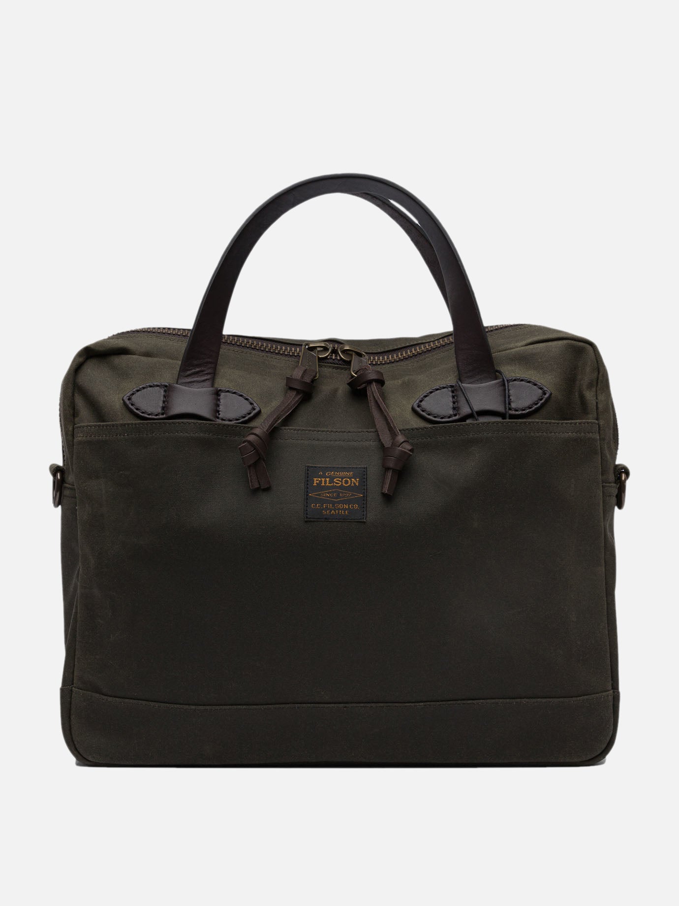Filson Briefcase in Tin Cloth 12422002_UNI Green thumbnail_1