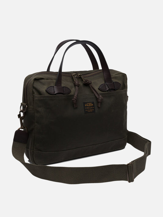 Filson Briefcase in Tin Cloth 12422002_UNI Green 2