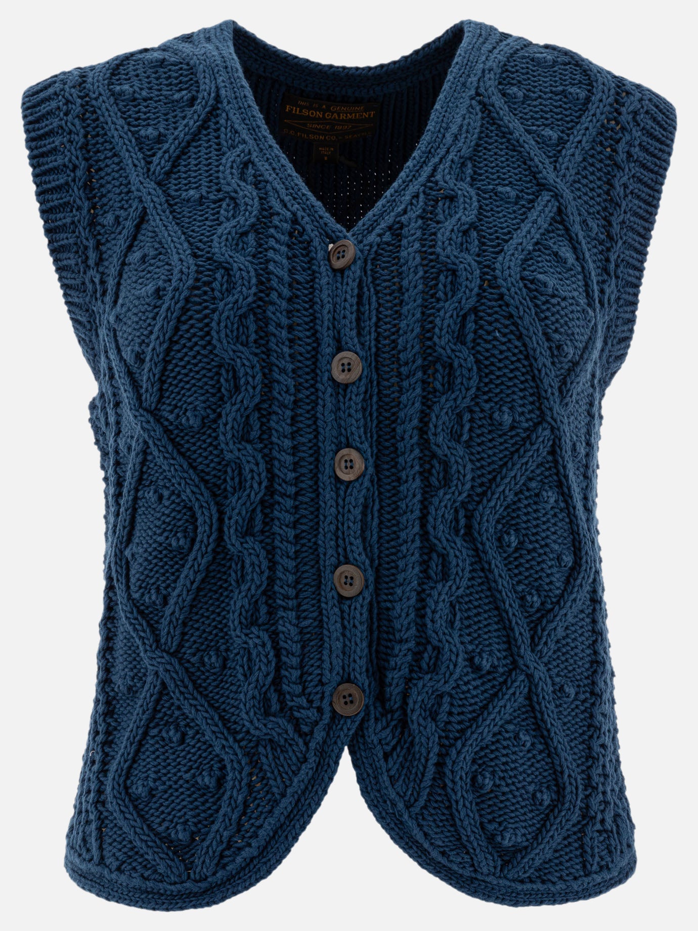 Filson Jacquard-Knitted vest 19965394_XS Blue thumbnail_1