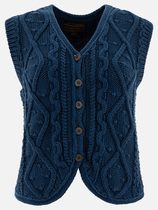 Filson Jacquard-Knitted vest 19965394_S Blue 1