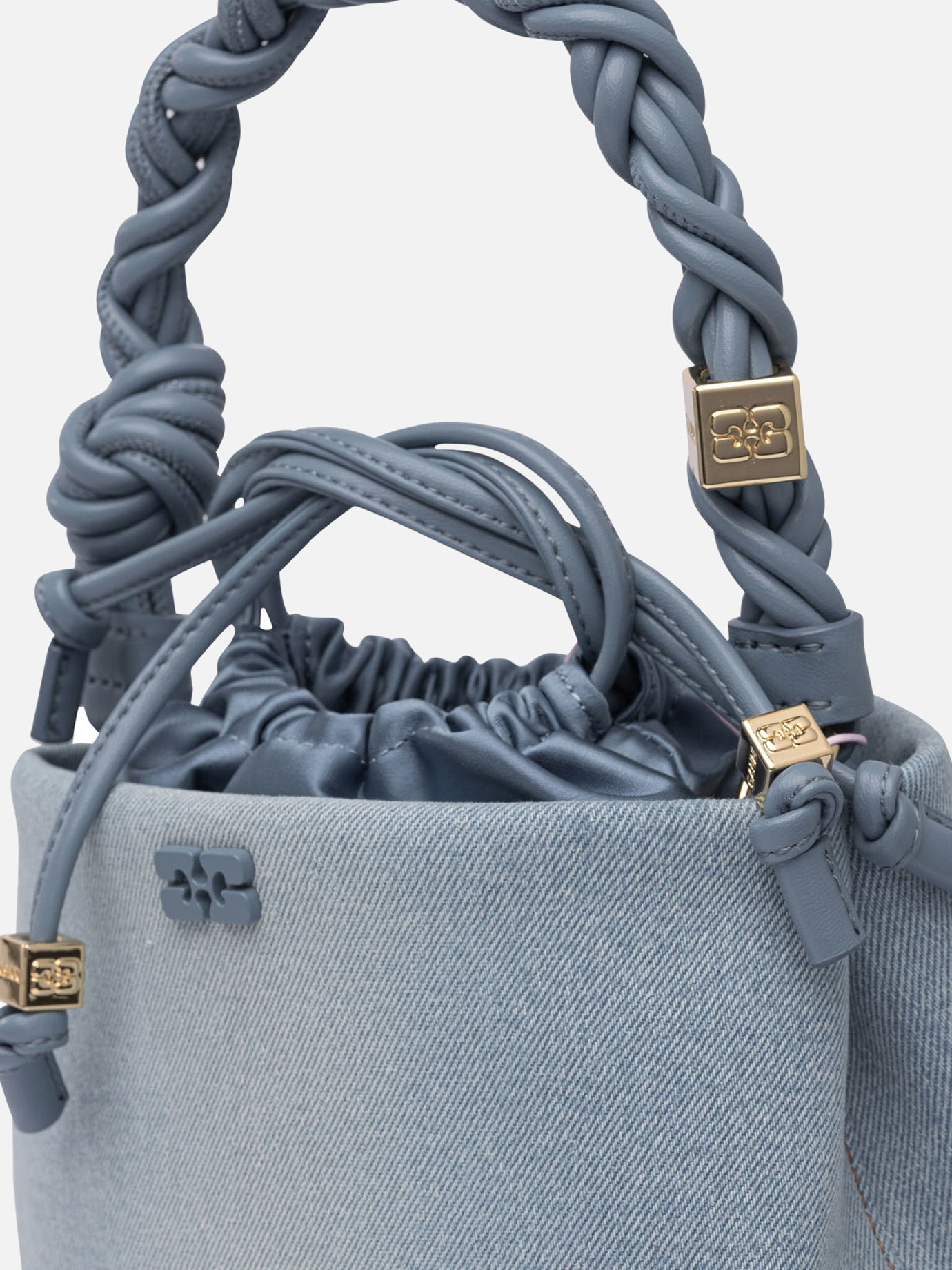 Ganni Borsa a secchiello &quot;Bou&quot; 17884240_UNI Light blue thumbnail_4