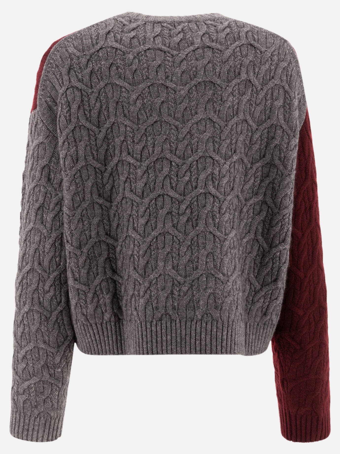 Ganni Maglione girocollo bi-color 15190232_S/M Bordeaux thumbnail_2