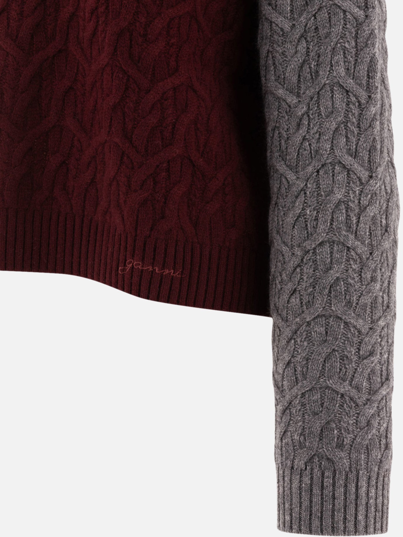 Maglione girocollo bi-color