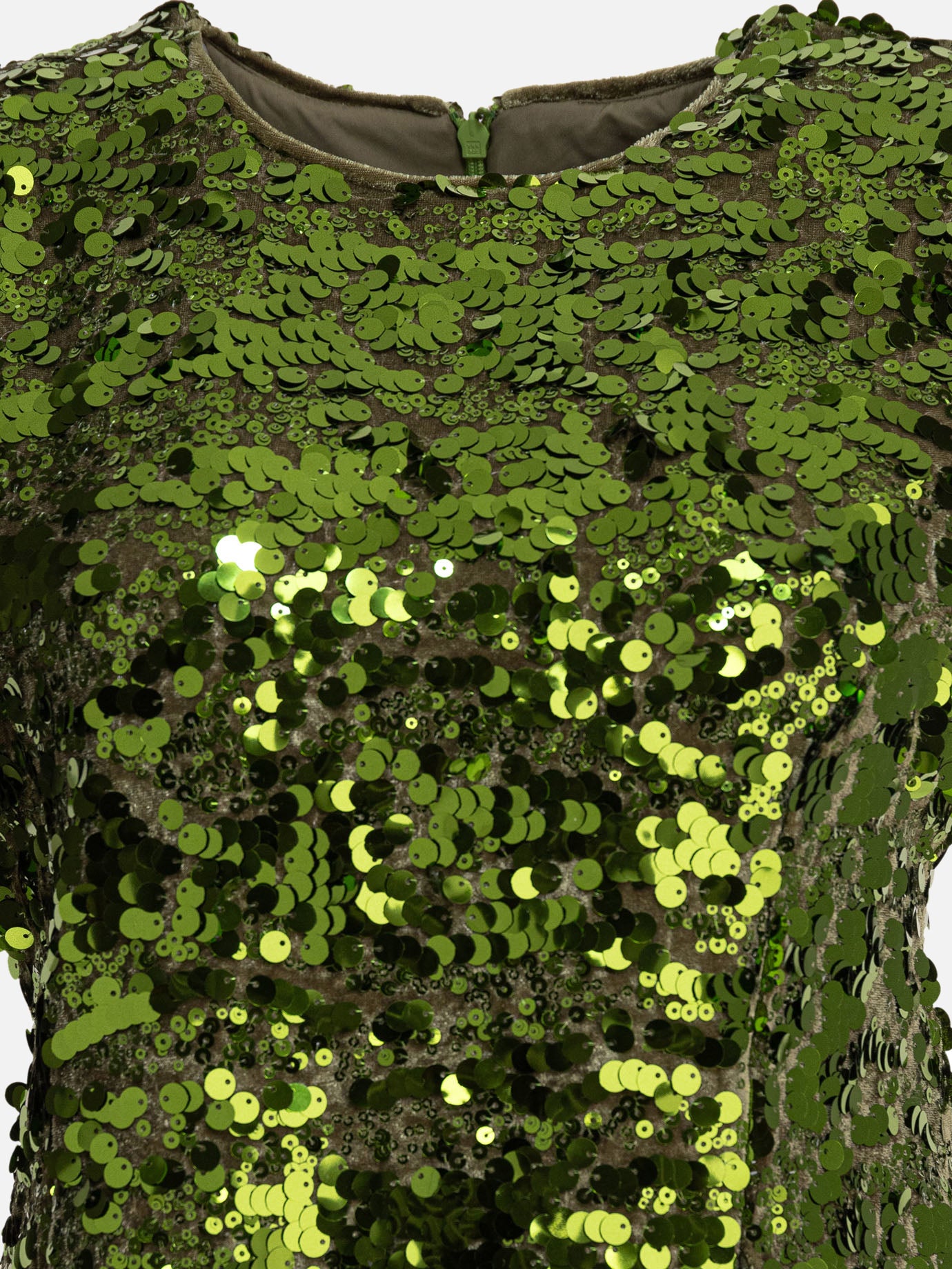 Ganni Blusa in velluto e paillettes 14038317_34 Green thumbnail_3