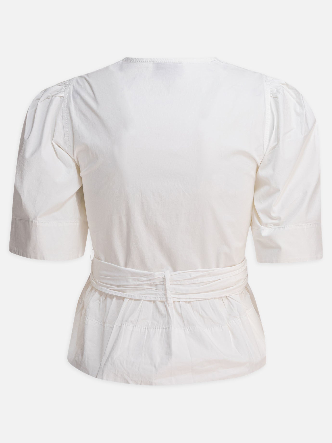 Ganni Blouse with ruffles 15273968_34 White thumbnail_2
