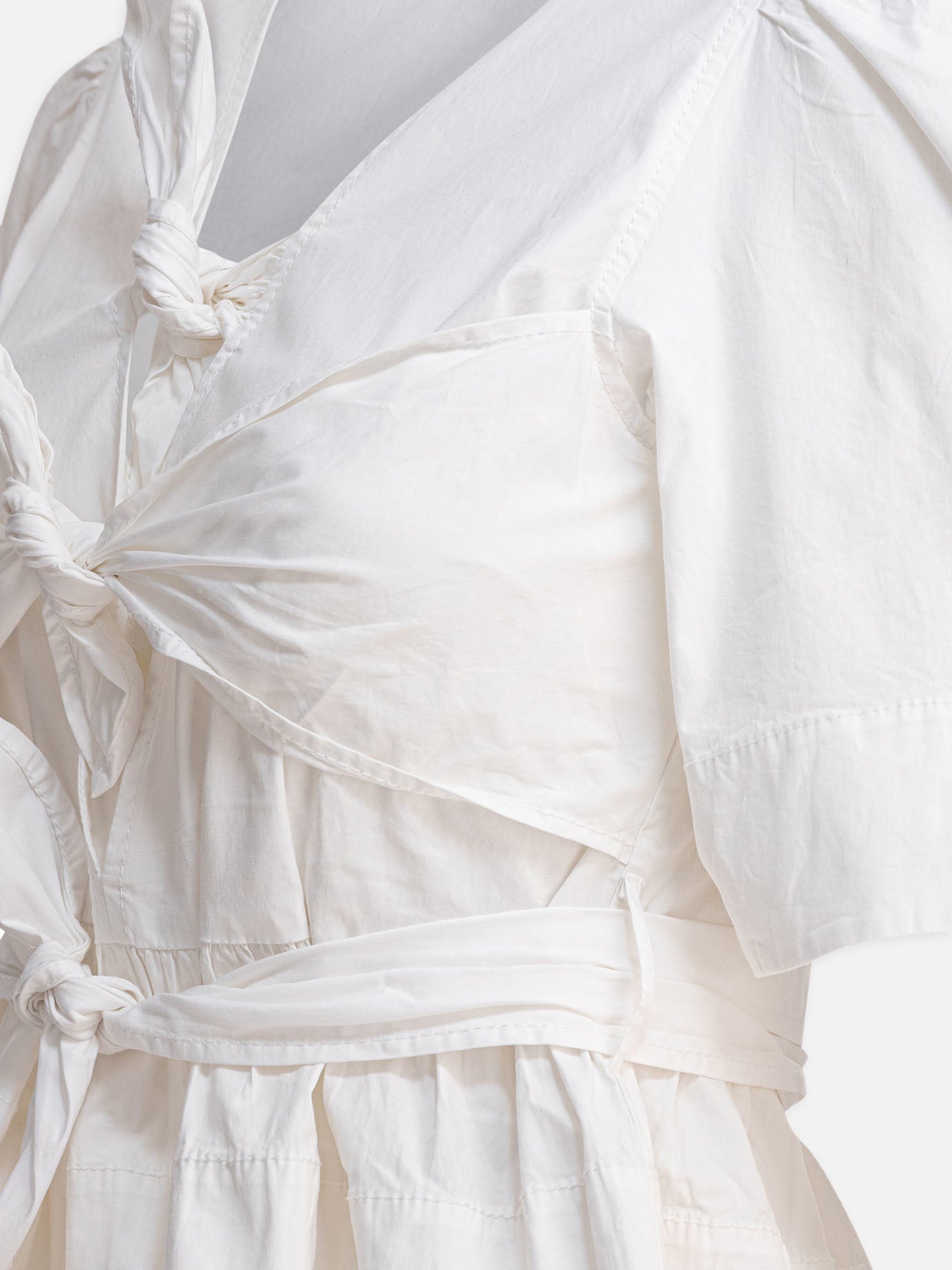 Ganni Blouse with ruffles 15273968_34 White thumbnail_4